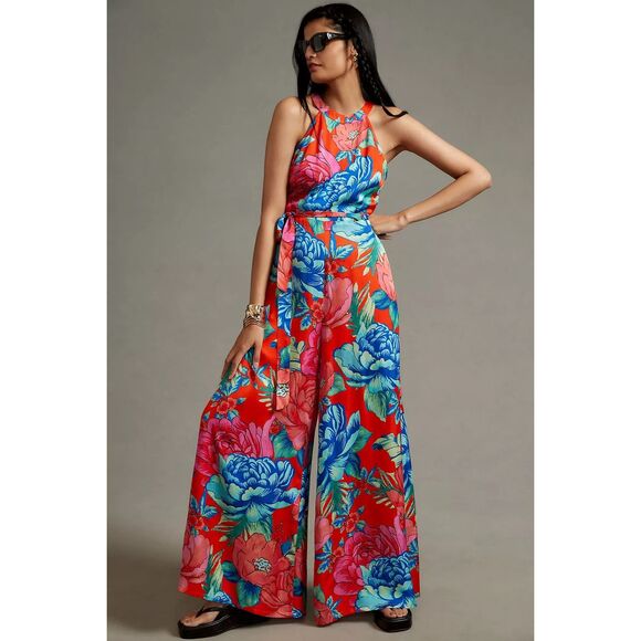 Anthropologie Pants - New Farm Rio x Anthropologie Printed Halter Jumpsuit sz M